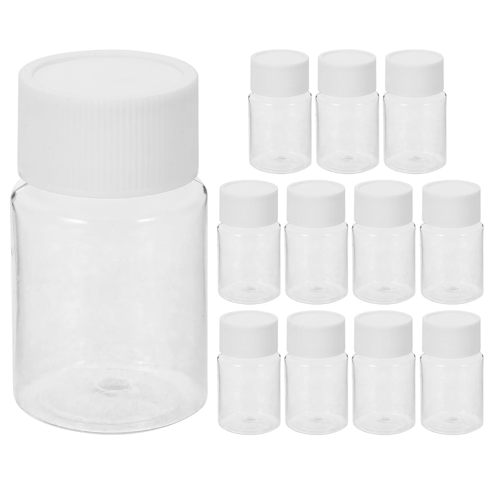 

12pcs 100ml Empty Refillable Bottles Transparent Travel Size Containers Storage Bottle Portable Liquid Medicine Small