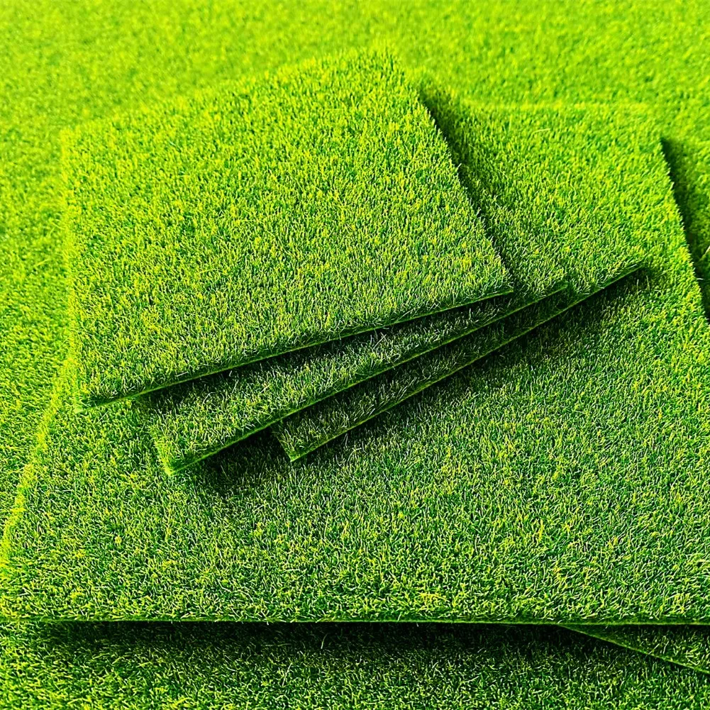Square Simulated Lawn Mat Artificial Turf Decorative Fake Lawn Horticulture Landscaping Material Balcony Carpet Photography Prop