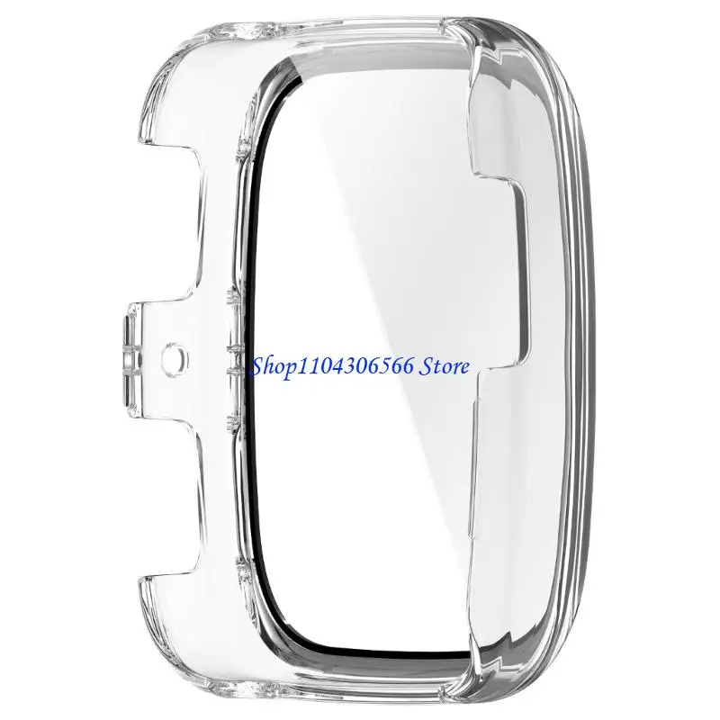 02DD Smartwatch Cover Shell Case with Tempered Glass Film for Active 2 Square Screen Protector Film Cover Scratchproof Case