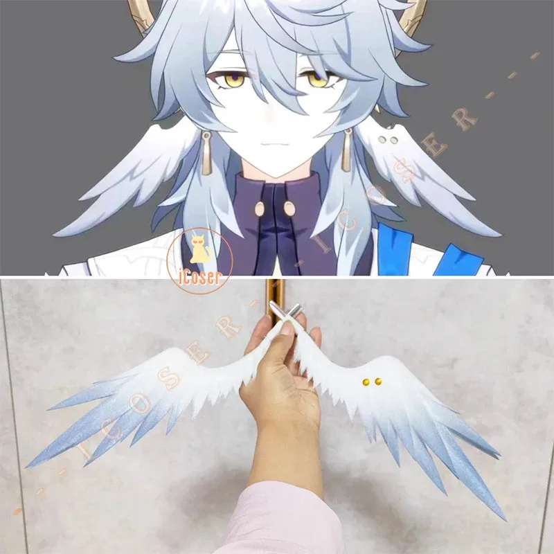 

qq34iCoser Robin Sunday Косплей Крылья Головные уборы Игра Honkai Star Rail Шпилька Певица Хэллоуин Вечеринка для женщин Девочек Реквизит Доступ