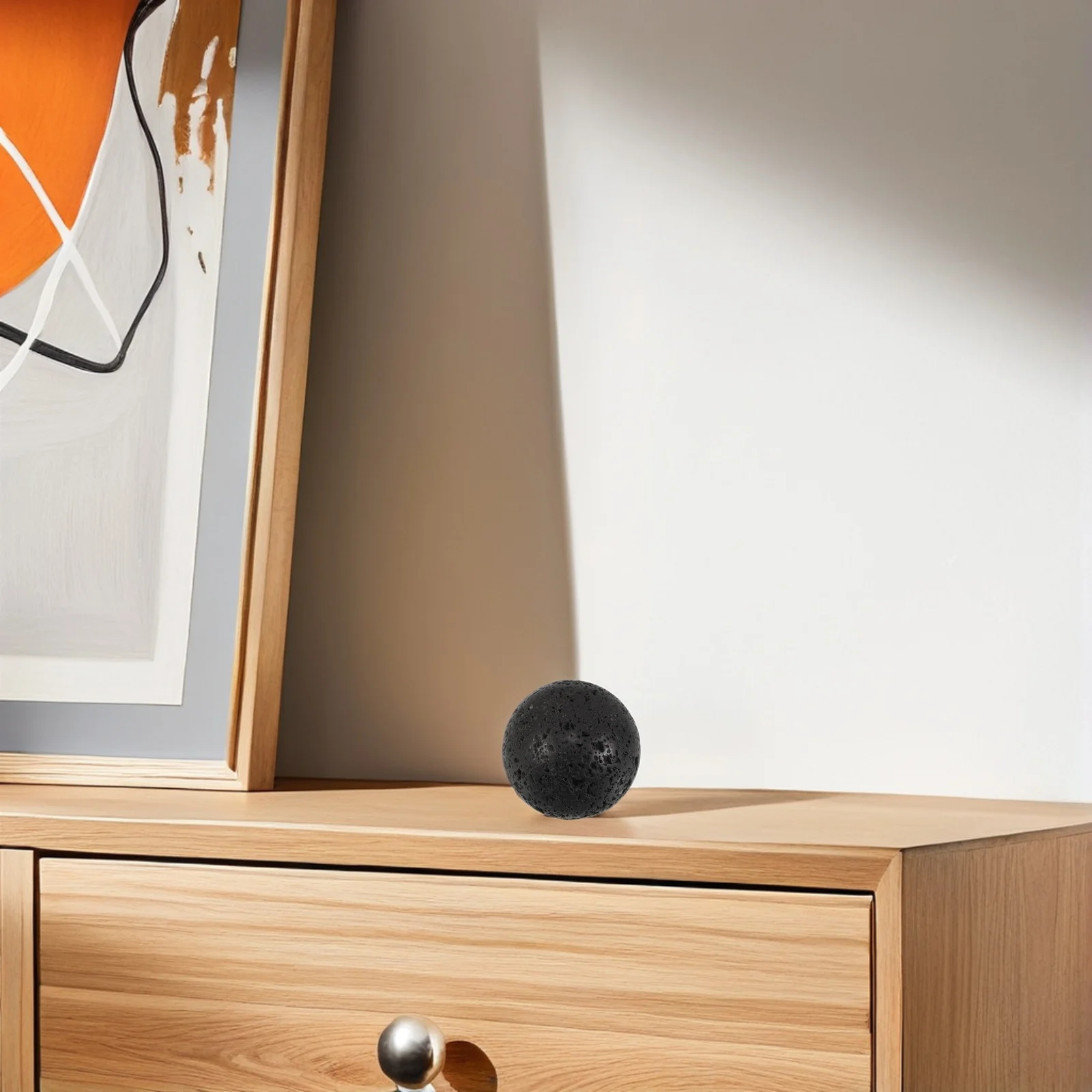 

Volcanic Rock Sphere Polished Natural Lava Stone Ball Unique Handcrafted Home Decor Living Room Garden Office Decorative