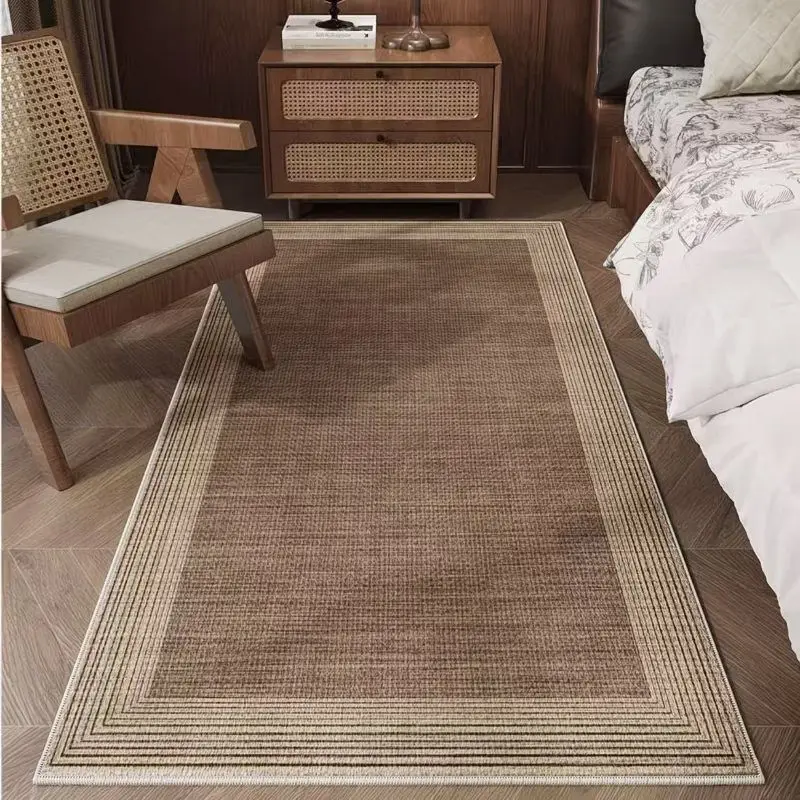 VIKAMA Wabi Sabi Geometric Plush Long Carpet Bedside Runner Non Slip for Living Room Bedroom Hallway Study Bay Window Home Decor