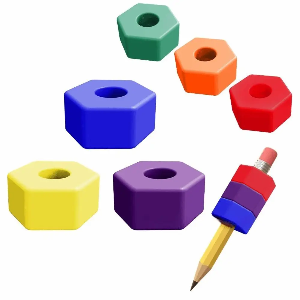2Pcs 10g Weighted Silicone Improves Penmanship Handwriting Aid Colorful Kids Elderly & Special Needs Writing Trainer