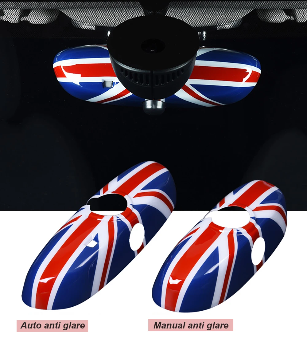 

Union Jack Interior Rearview Mirror Cover Cap Shell ABS Plastic Decor For M Coope r J C W S One F 54 F 55 F 56 F 60 Country