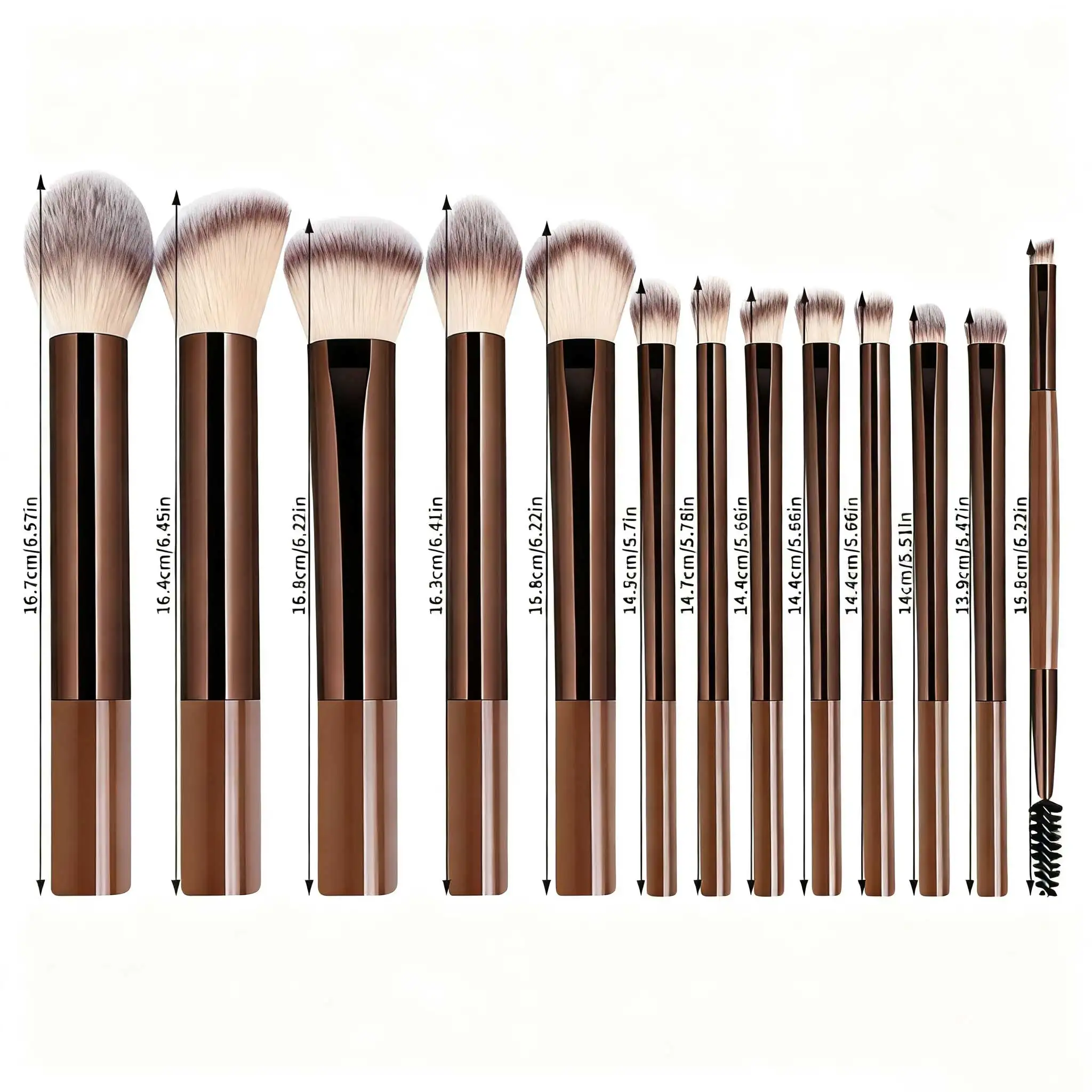 13pcs Makeup Brush Set Foundation Concealer Powder Eyeshadow Blush Brush Kabuki Blending Cosmetic Makeup Beauty Tool for Face