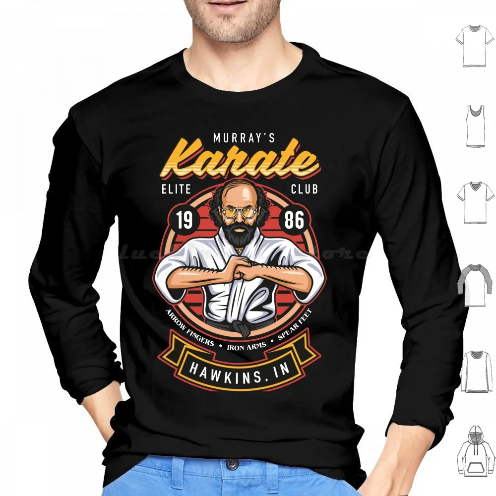 

Murray'S Karate Club Hoodie cotton Long Sleeve Tv Series Tv Shows Strange Upside Down Indiana Retro Vintage Karate