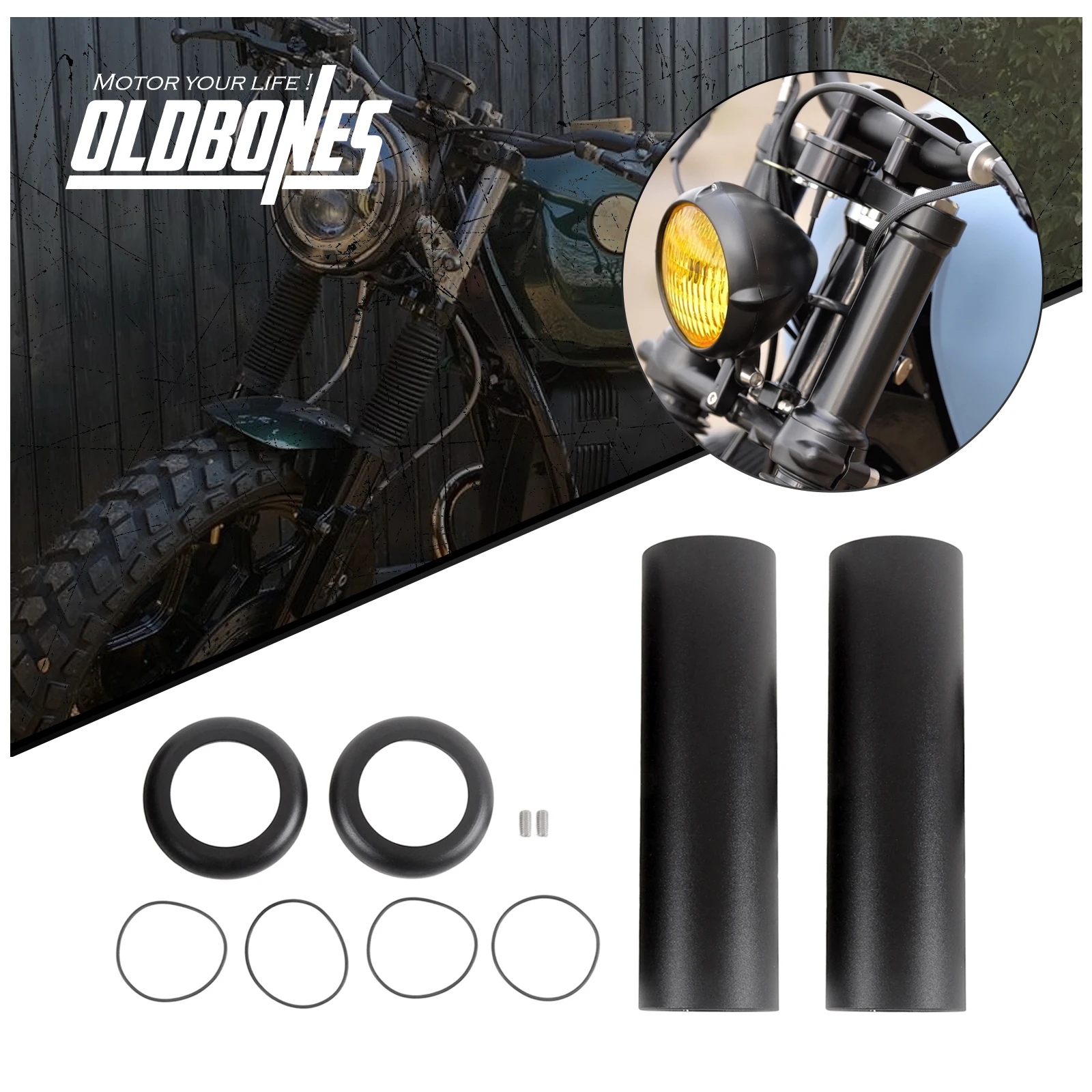 

38.5MM Fork Covers Fit All BMW R65 R80 R100 Monolever Models Aluminium Fork Covers