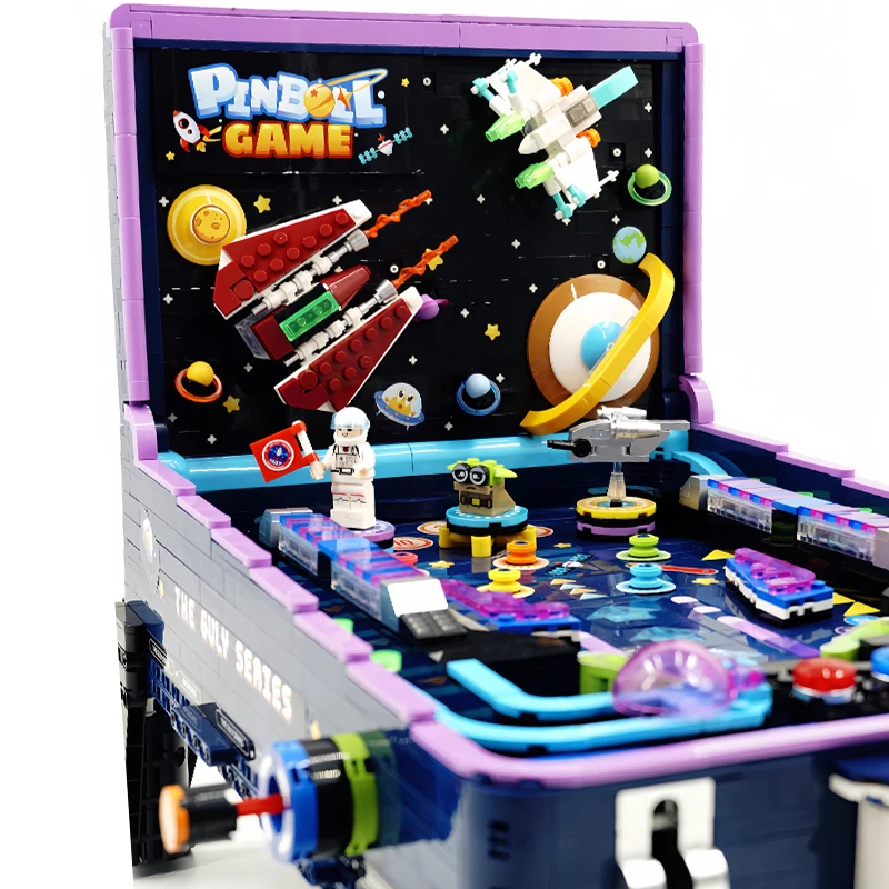 

Creative game console building blocks pinball machine brick model assembly DIY toy boy gift set puzzle