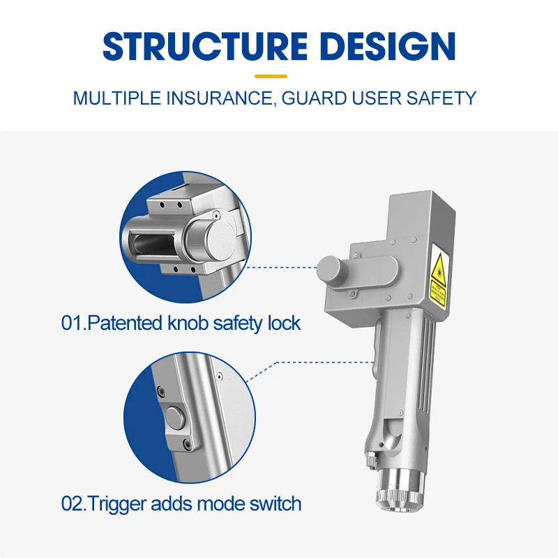 Легкая ручная лазерная чистящая головка SUP22C для машины лазерной очистки, необходимые детали лазерного оборудования
