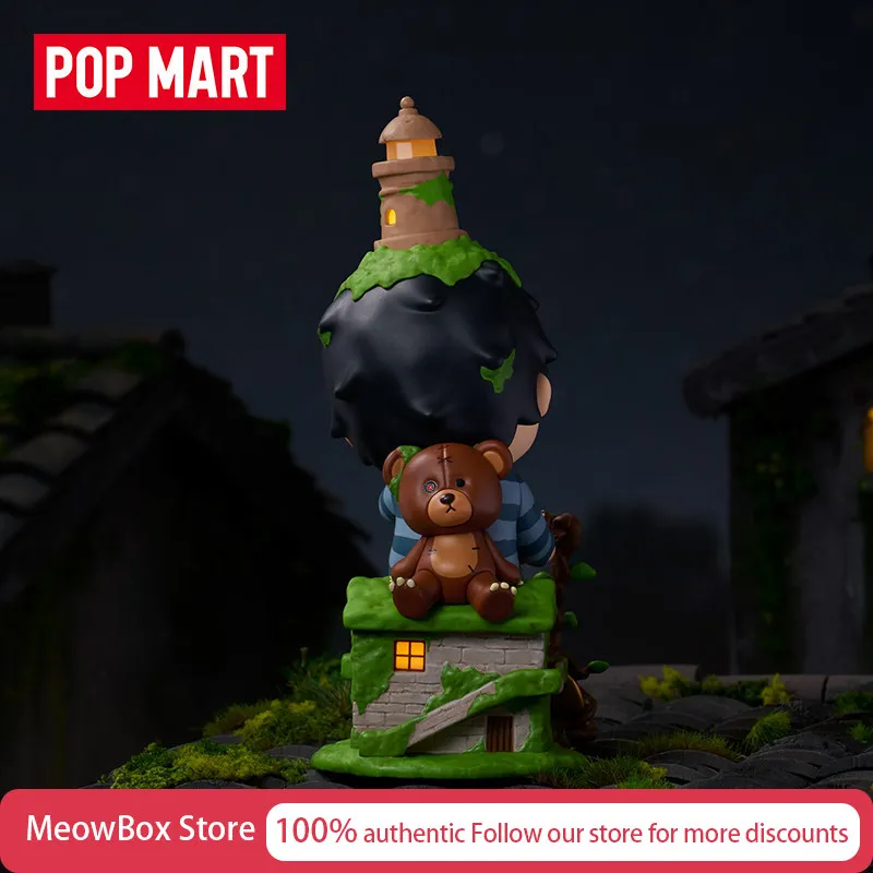 

Genuine Pop Mart New Hirono Figurine Behind Time Desktop Decoration Ornament Collectible Pvc Toy Hanging Card Gift Mystery Box