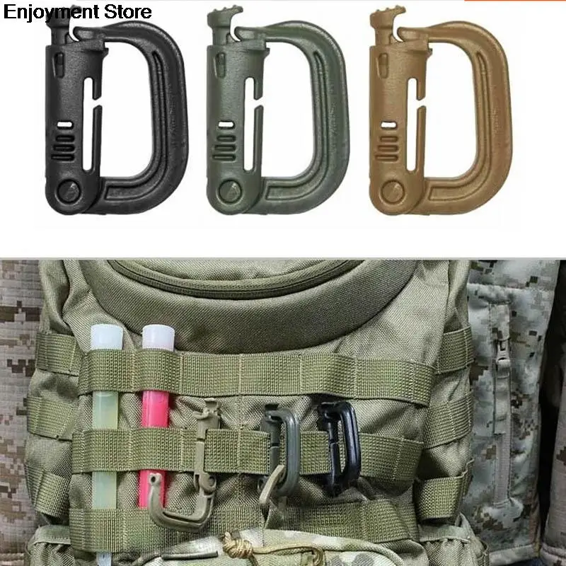 1PC Tactical Backpack EDC Shackle Carabiner Snap D-Ring Clip KeyRing Locking Wholesale