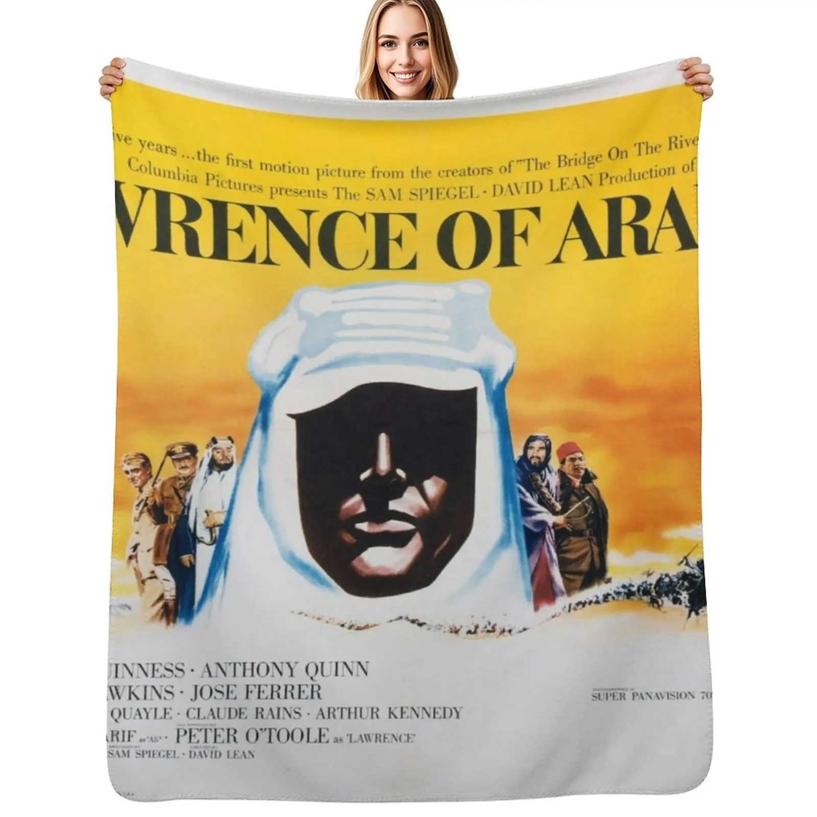 

Lawrence of Arabia Vintage Movie Poster Throw Blanket Versatile Cozy Throw Blanket for All Occasions