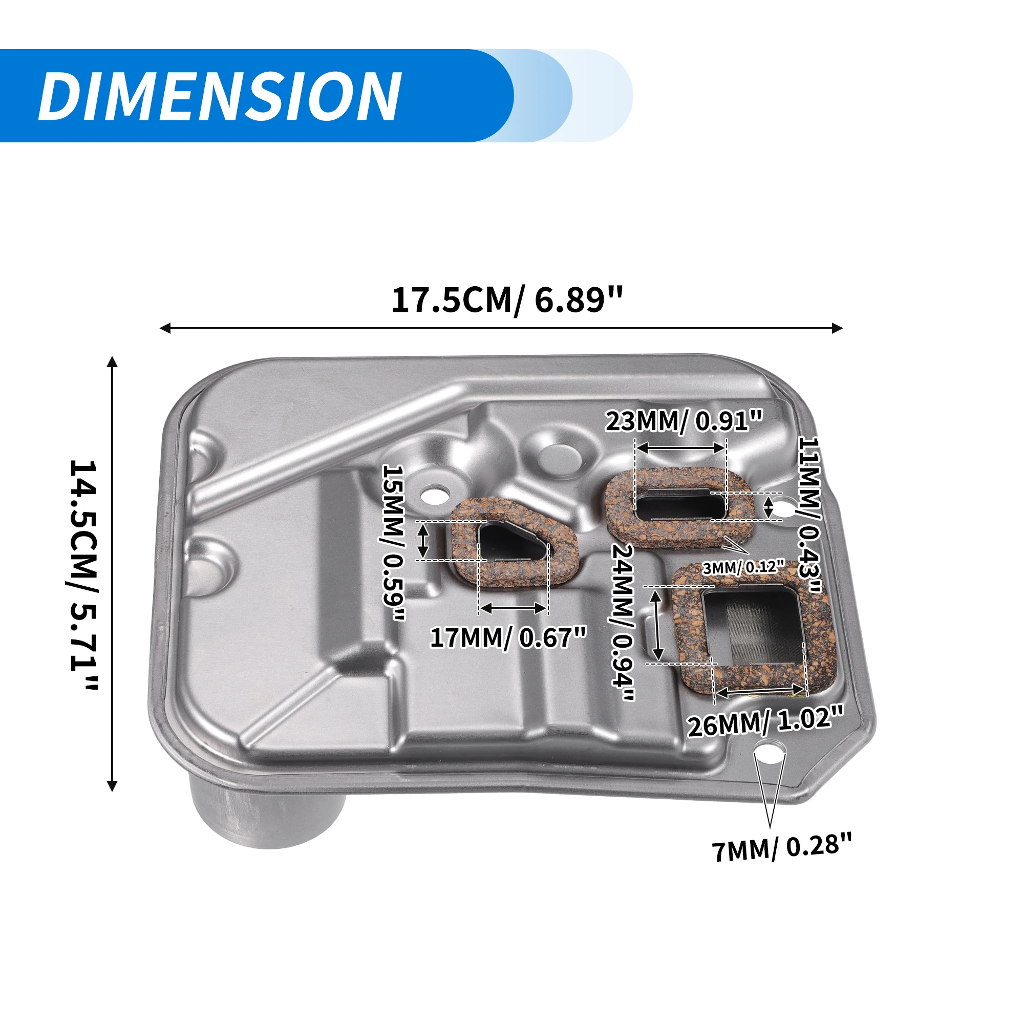 UXCELL A44DE Car Transmission Fluid Filter Oil Pan for Suzuki Grand Vitara Base, Limited, Premium 2011, 2013 2657065D10