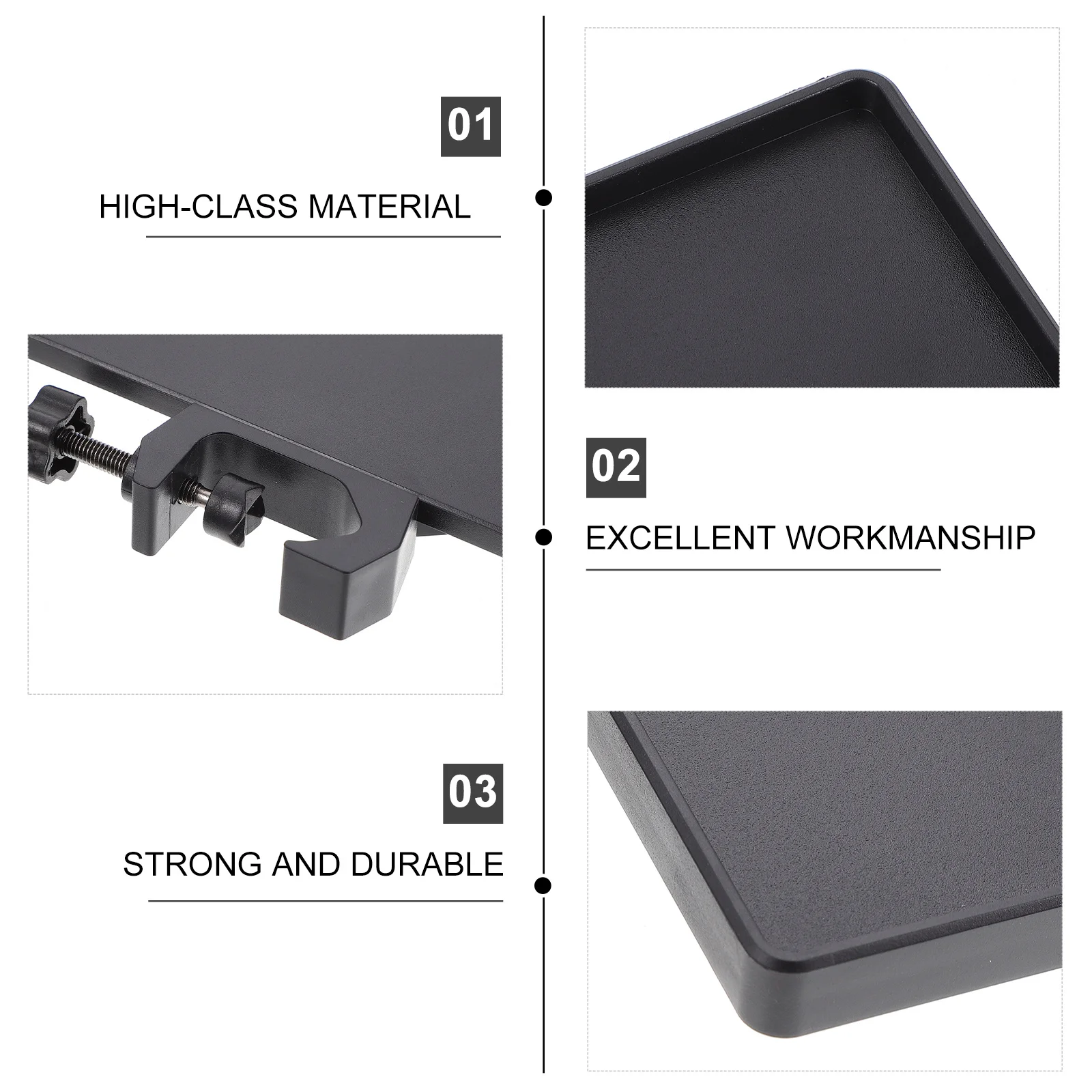 

2Pcs Sound Card Tray ABS Mic Stand Clamp Holder for Live Broadcast Podcast Recording Sound Card Holder Microphone Stand