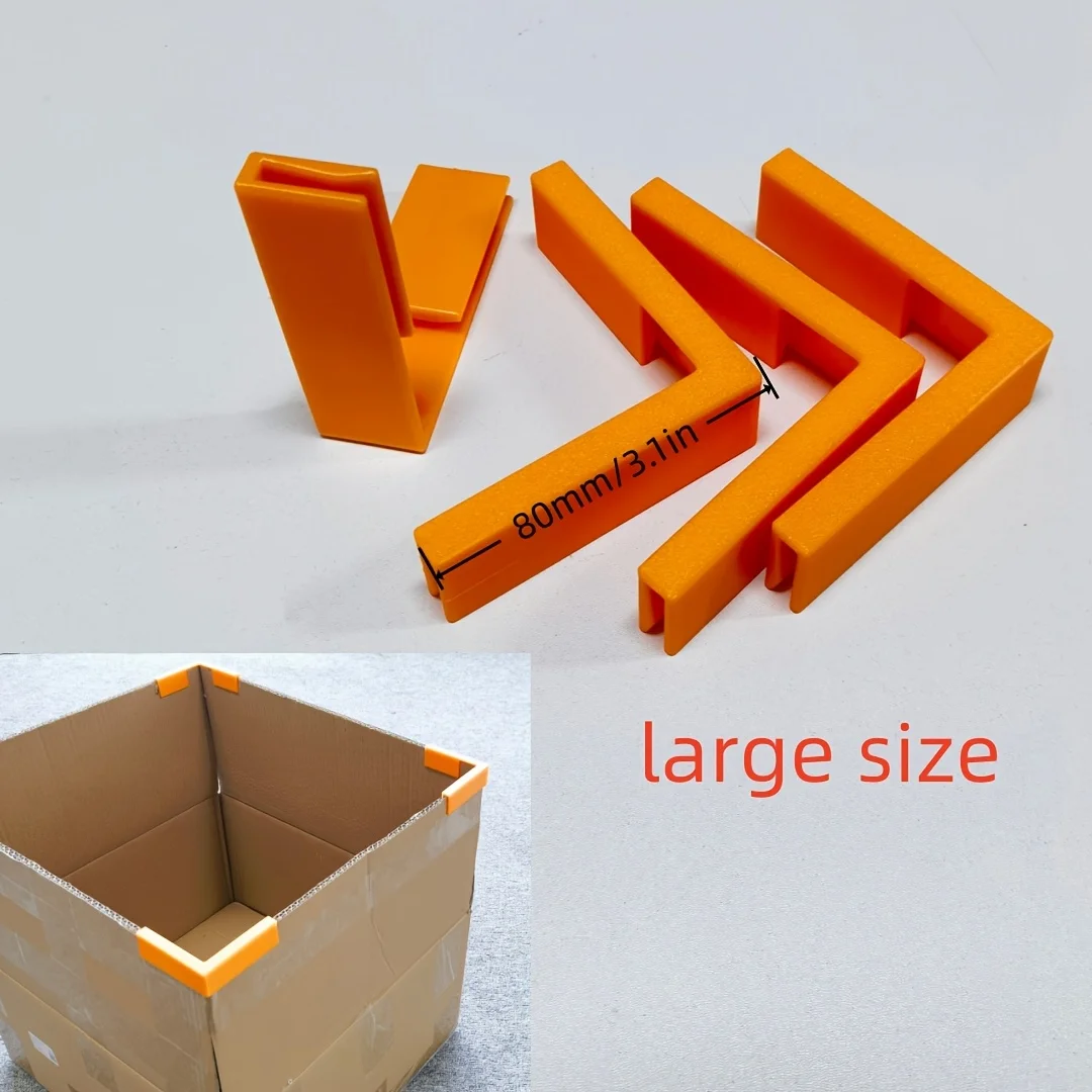 Carton Corner Right Angle Clips,Corrugated Box Edge Reinforcement Fixing Clamps for Box Reuse,Storage Bucket Making(3.1/1.57in)
