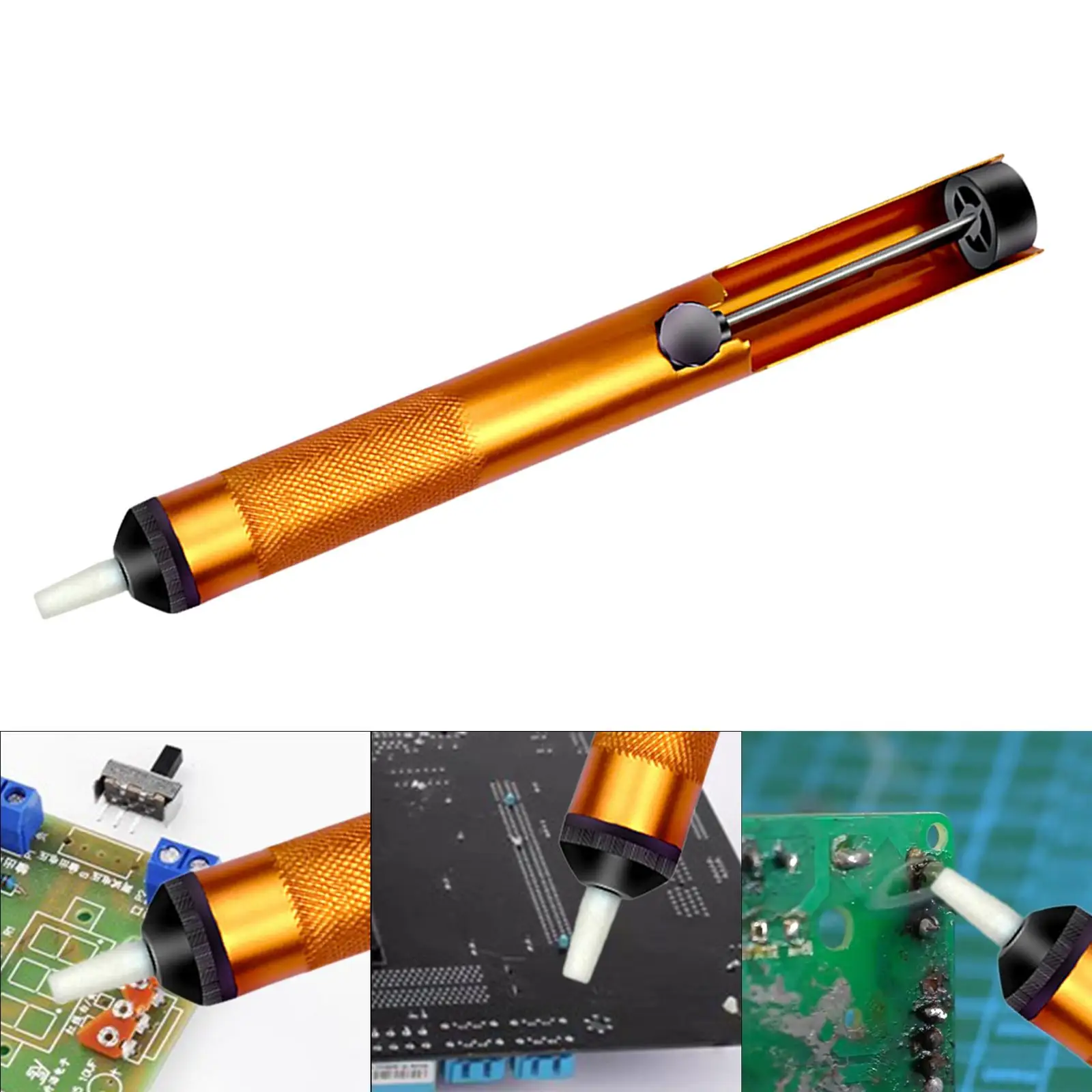 Desoldering Vacuum Pump Solder Removal Tool 7 Inch Anti Slip Handle Removable
