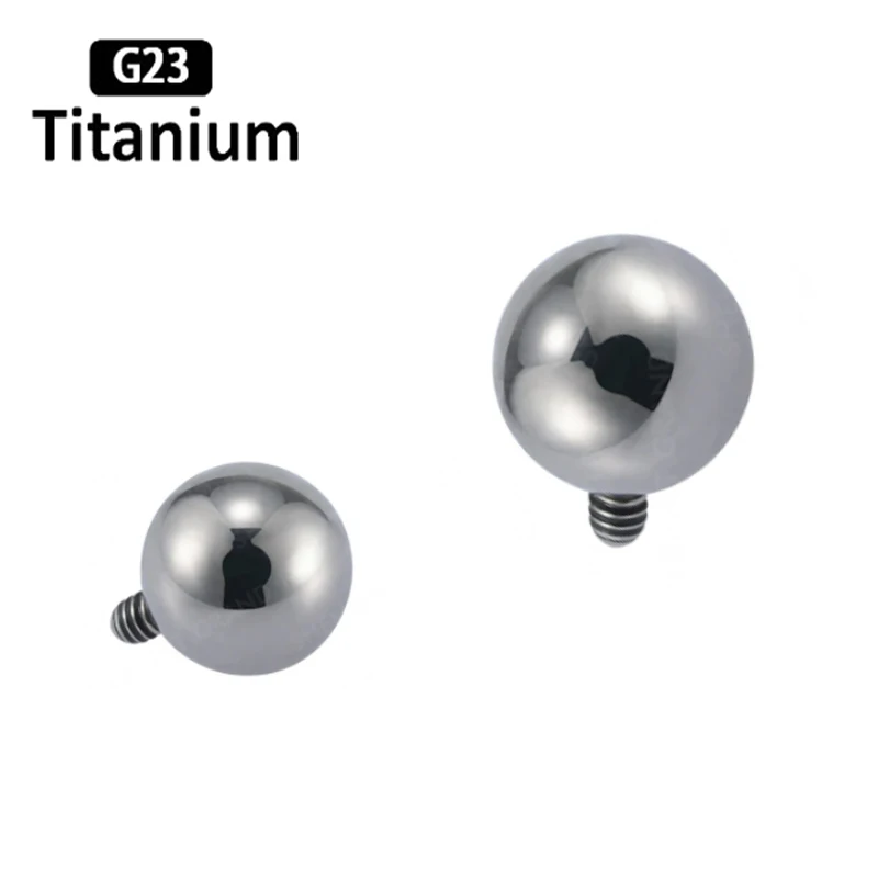 

10PC G23 Titanium Mirror Polish Internally Thread 2-5mm Ball Top Lip Ring Tongue Barbell Ear Piercing Jewelry Accessories Labret