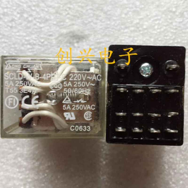 

（Brand New Original）1pcs/lot 100% original genuine relay:SCLD-W-B-4PDT-C 220V 220VAC 14pins Intermediate relay