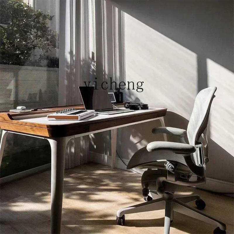 

b2Desk American-Style Long Desk for Living Room High-Grade Workbench Home Cream Style Desk