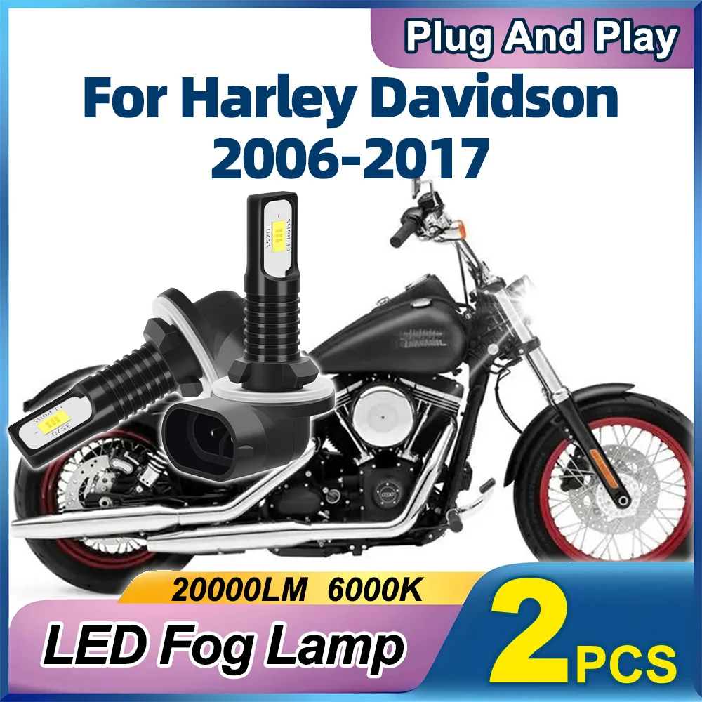 

881 Автомобильные ходовые огни Super 6000K Белый светодиодный автомобильный противотуманный фонарь 20000LM 90 Вт высокой мощности для Harley Davidson 2006-2017 2007 2008