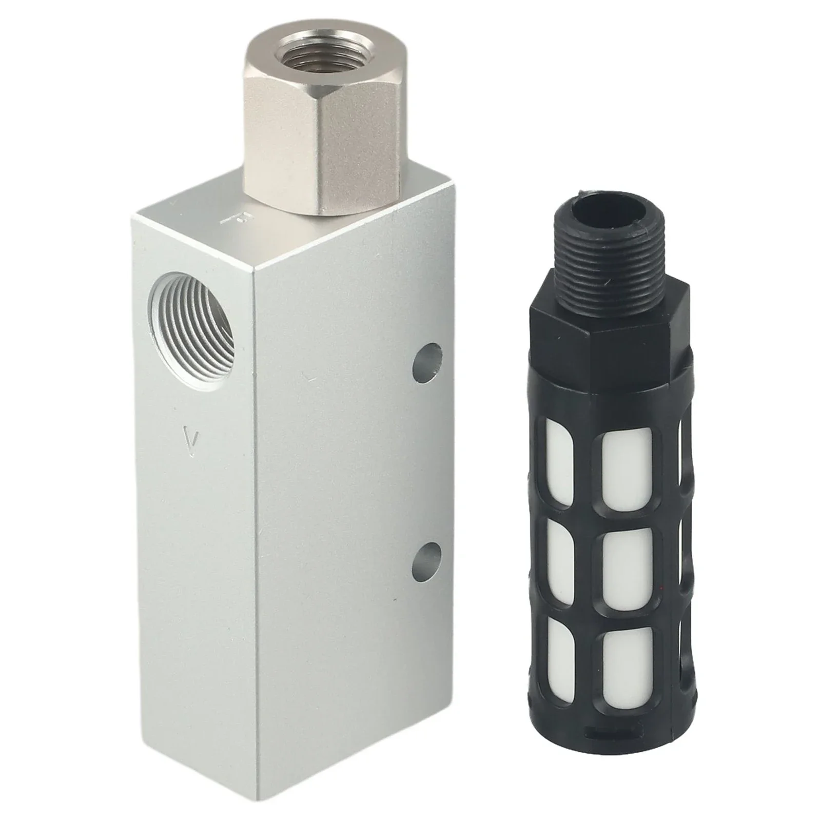 1set Vacuum Generator With Silencer CV-20HS Aluminum Alloy Pneumatic Air Exhaust Valve Garden Power Tools Replacement Kit