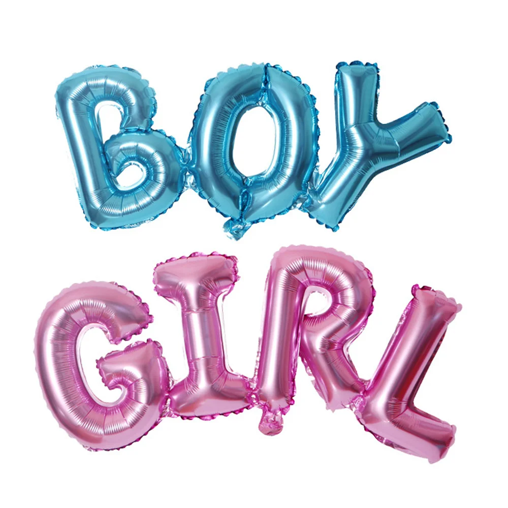 

1set Boy Girl Balloon Aluminum Foil Birthday Balloon Gender Party Baby Shower Party Supplies Party Decoration Party Decor