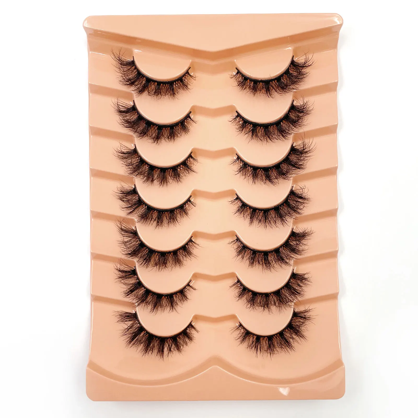 Neue 7 Paar Dicke, 3D-Simulierte Nerzfell-Falschwimpern Kurze, Dramatische Falschwimpern Großhandel Komplette Linie Falsche Wimpern – Detail 30