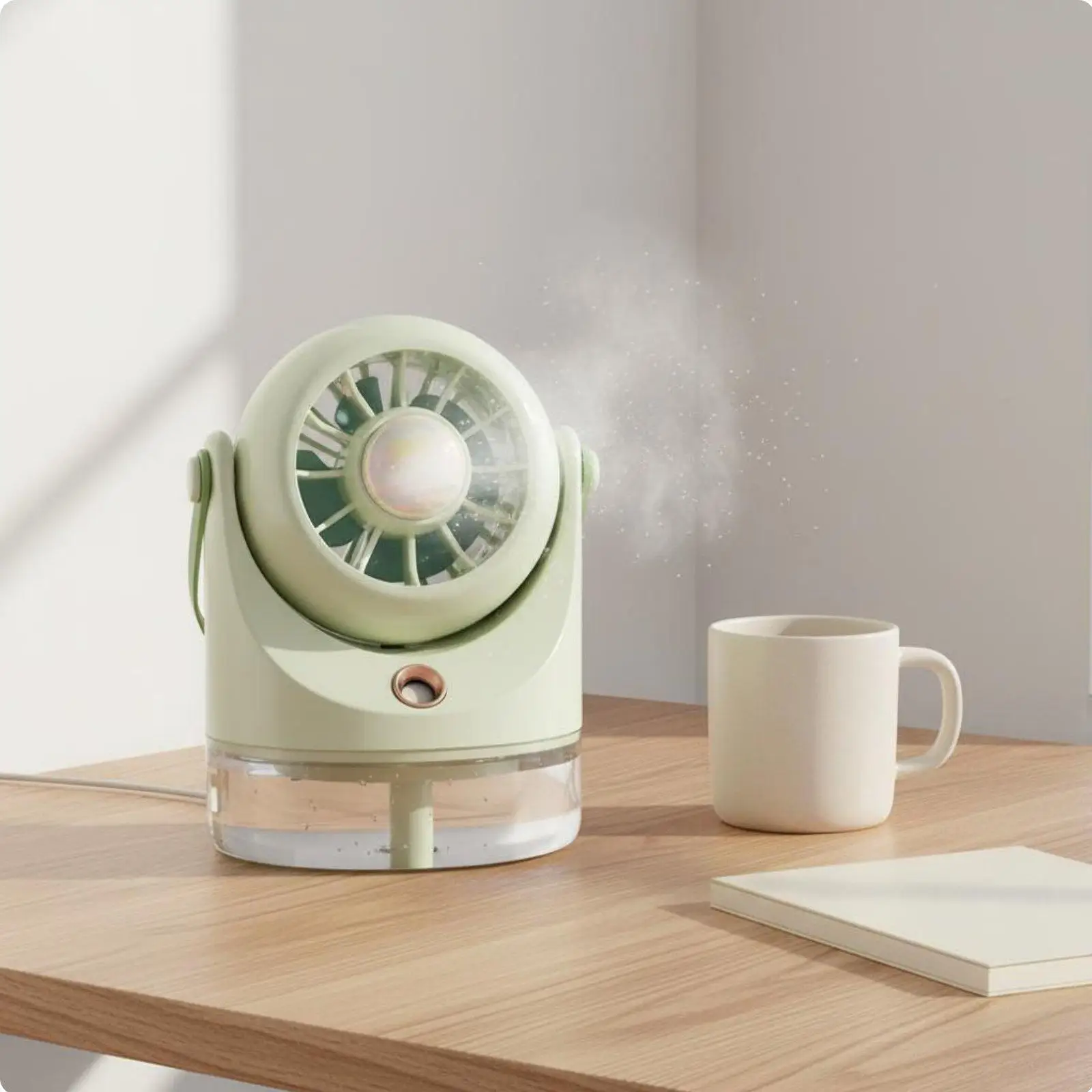 Multi-function Desk Cooling Fan Water Humidifier Portable Mini Air Cooler for Home Office Summer Use