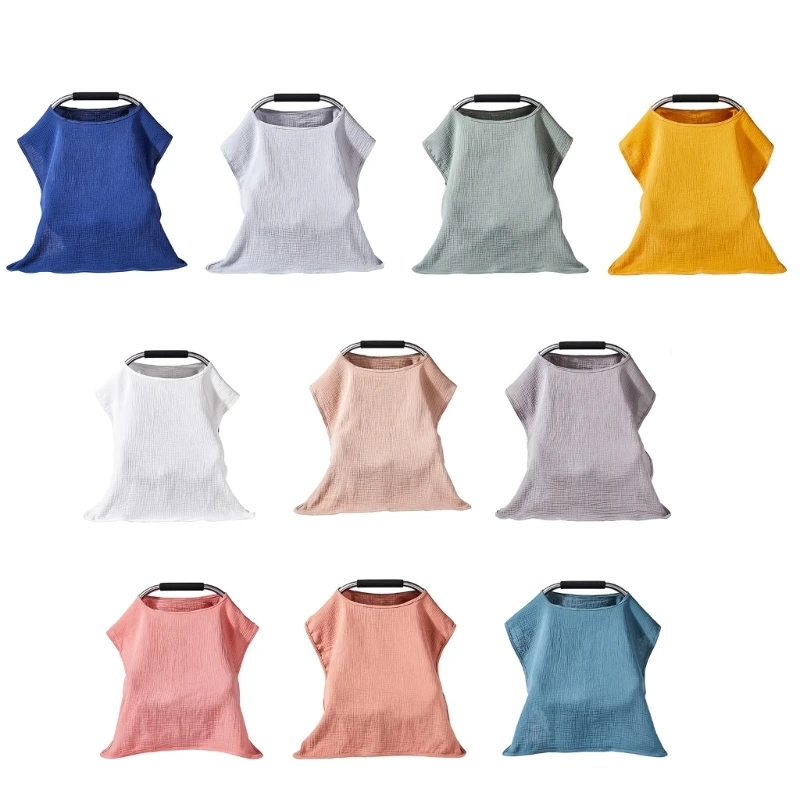 Soft & Secure Baby Nursing Drape 360° Coverage for Breastfeeding Easy Carry Shopping Cart & Strollers Cover Large Size 40JC