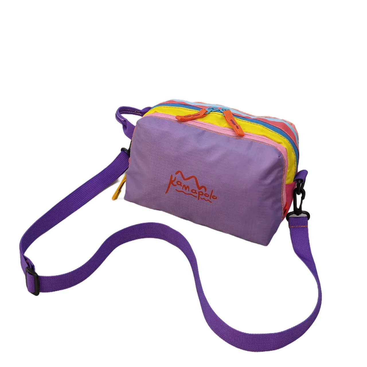Outdoor Color-blocking Candy Nylon Grid Zipper Three-layer Partition Large Capacity Portable Fashion Eco-Friendly Water