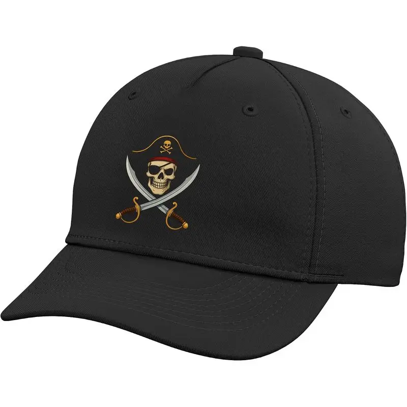 Pirate Captain Skeleton Caribbean Cruise Halloween Skeleton Adjustable Baseball Hat