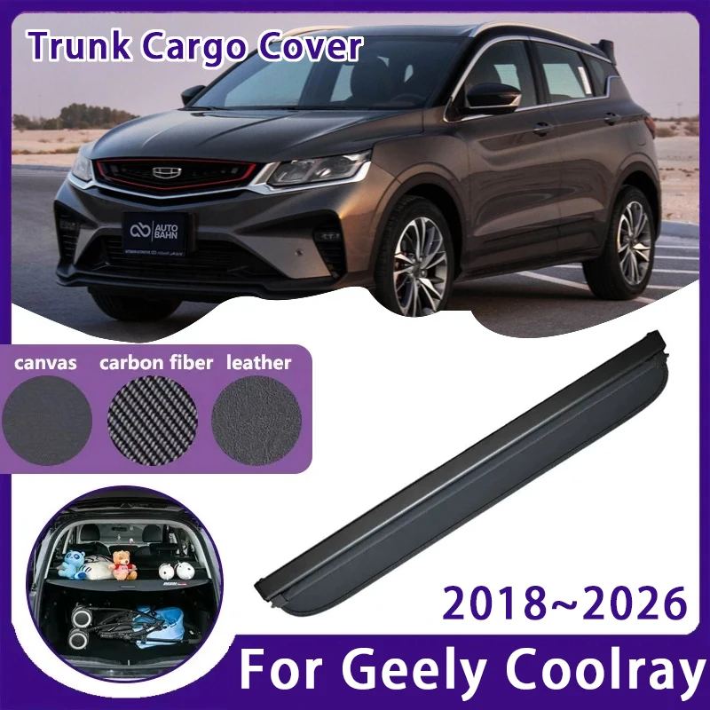 

Car Trunk Curtain Cover For Geely Coolray Binyue BelGee X50 Proton X50 SX11 2018~2026 Retractable Trunk Rack Shelter Accessories