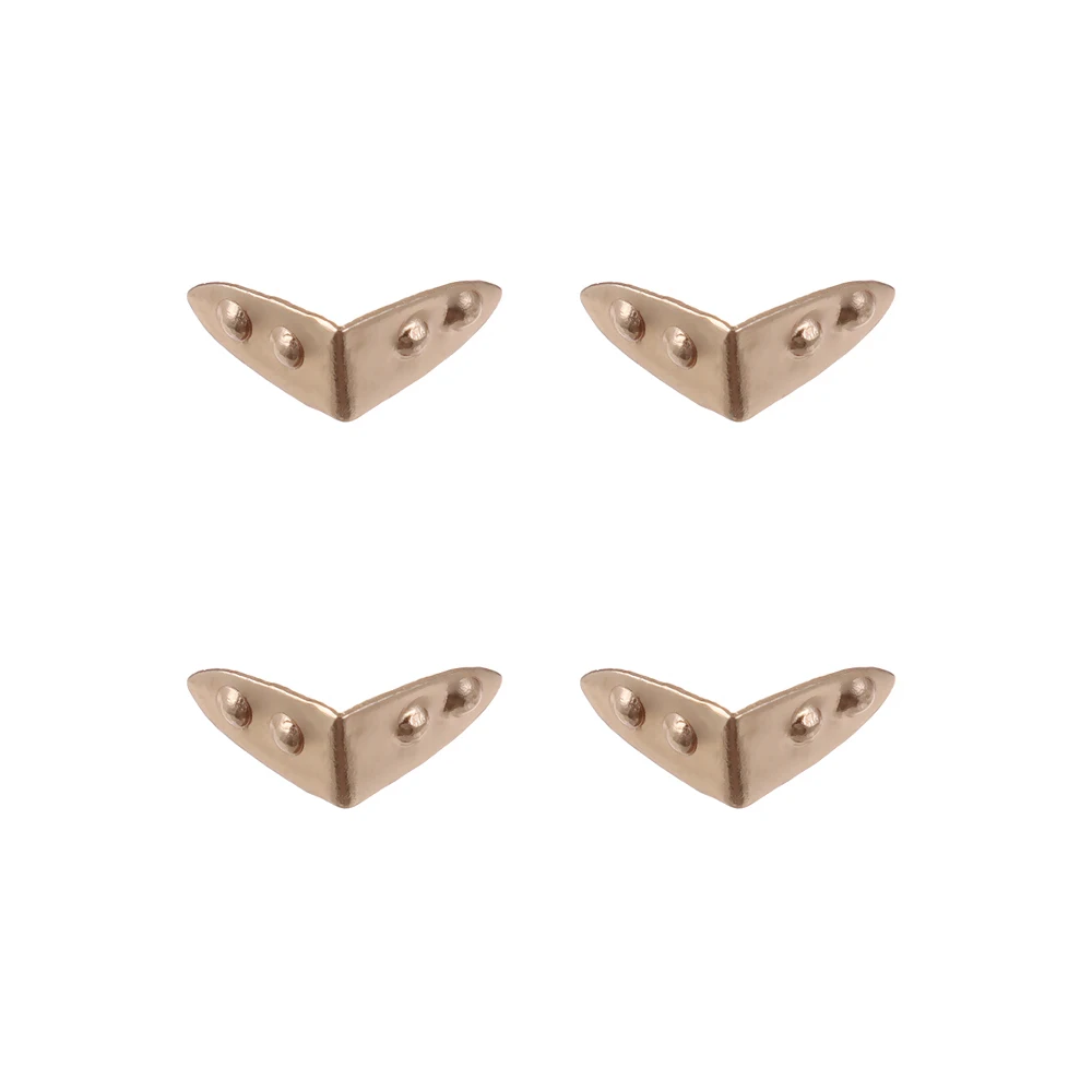 4Pcs 5 Colors DIY Manual Luggage Accessories Trunk Locks  Bags Parts Mini Metal Crafts Case Corner Protector
