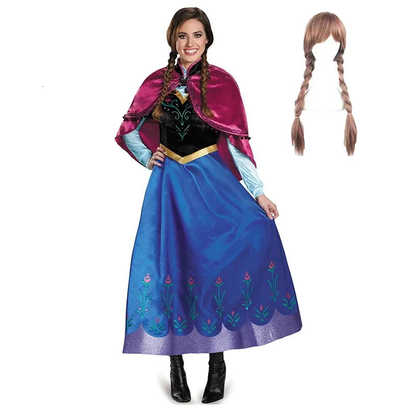 

Adult Anna Elsa Dress Aladdin's Goddess Jasmine Cosplay Party Princess Dress
