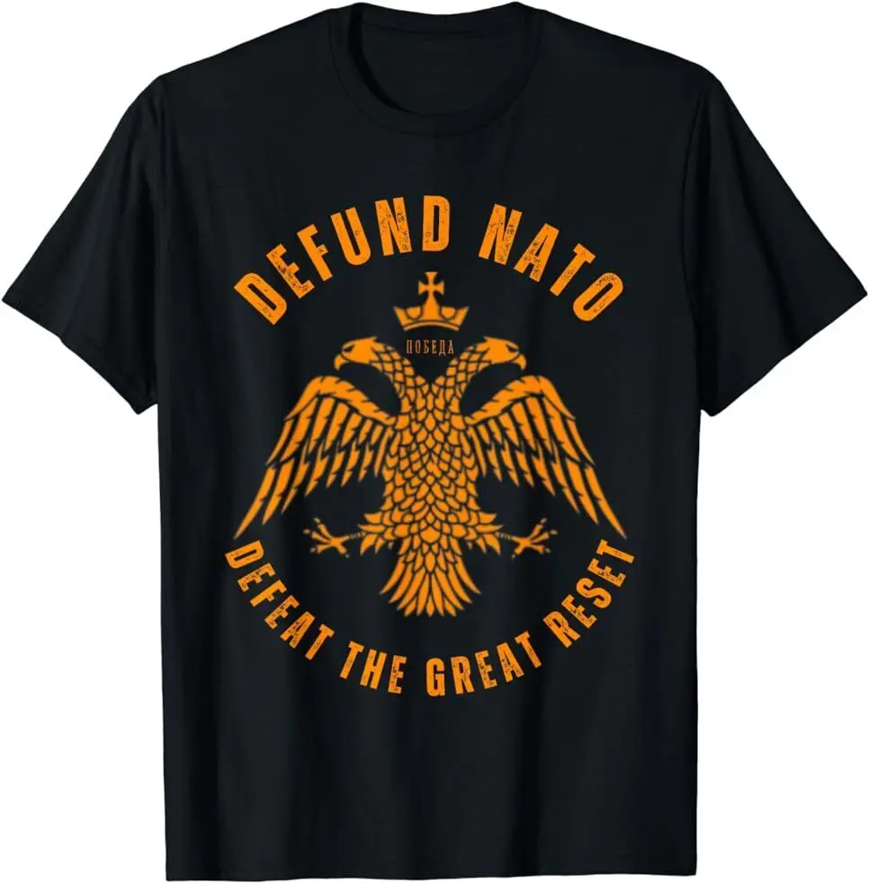 Russian Eagle Russia Orthodox Resist the Great Reset T-Shirt Size S-5XL Anime Graphic T-shirts for Men Clothing Women Tees