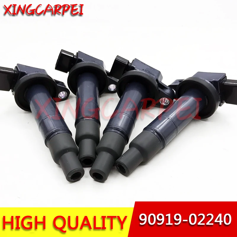 4pcs 90919-02240 90919-02265 Ignition Coil For Toyota Scion IQ Yaris Prius xA xB Echo 1.5L Corolla 90919 02240 673-1306