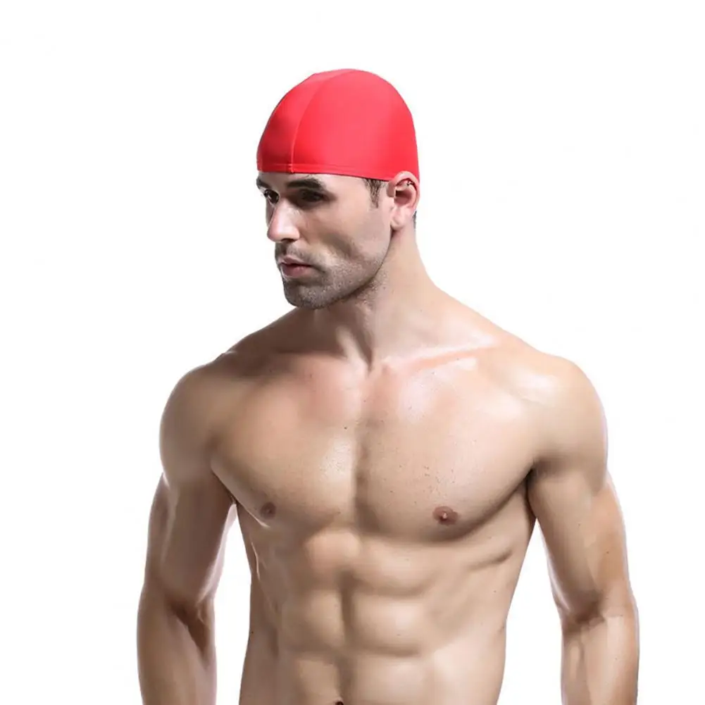 High Elastic Swimming Caps Men Women Waterproof Swimming Pool Cap Waterproof Nylon Breathable Swim Hat Adults Diving Hat