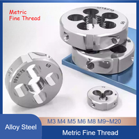 Metric Fine Thread Round Dies, High-Precision Hand Threading Tool M3 M4 M5 M6 M8 M9–M20