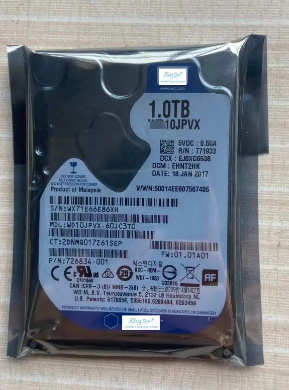 

For PMR vertical WD10JPVX 1T notebook 2.5 inch SATA3 blue 1tb