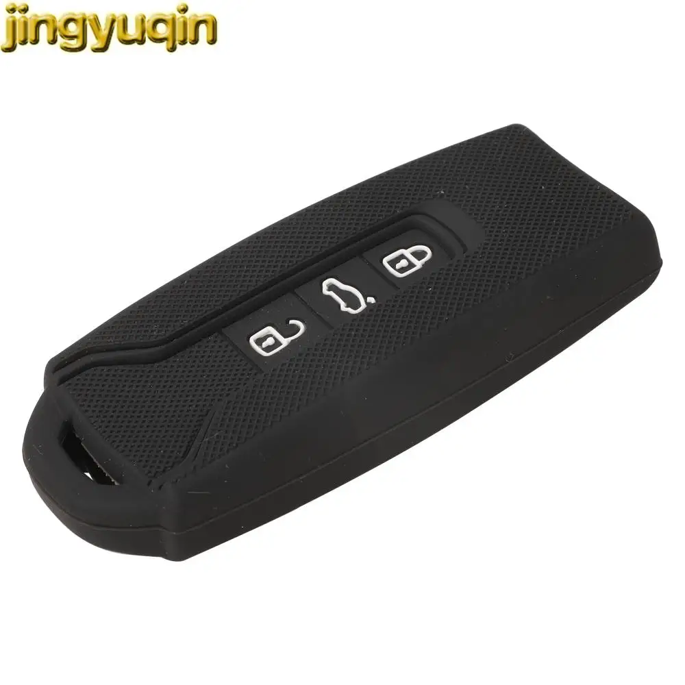 Jingyuqin Silicone Smart Key Cover Case For Volkswagen Vw Touareg Teramont Tiguan Tharu 2017 2018 2019 2020 2021 2022 Have Word