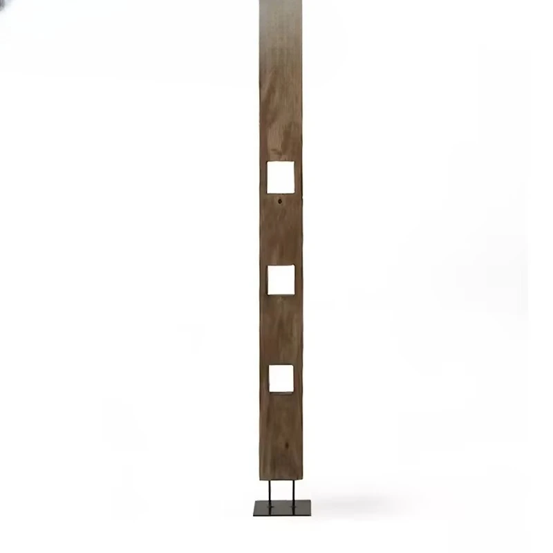 الأثاث تصميم حديث وبسيط لتزيين المنزل، ديكور معدني من خشب الجوز لغرفة المعيشة، فن الأرضية الدائمة #5