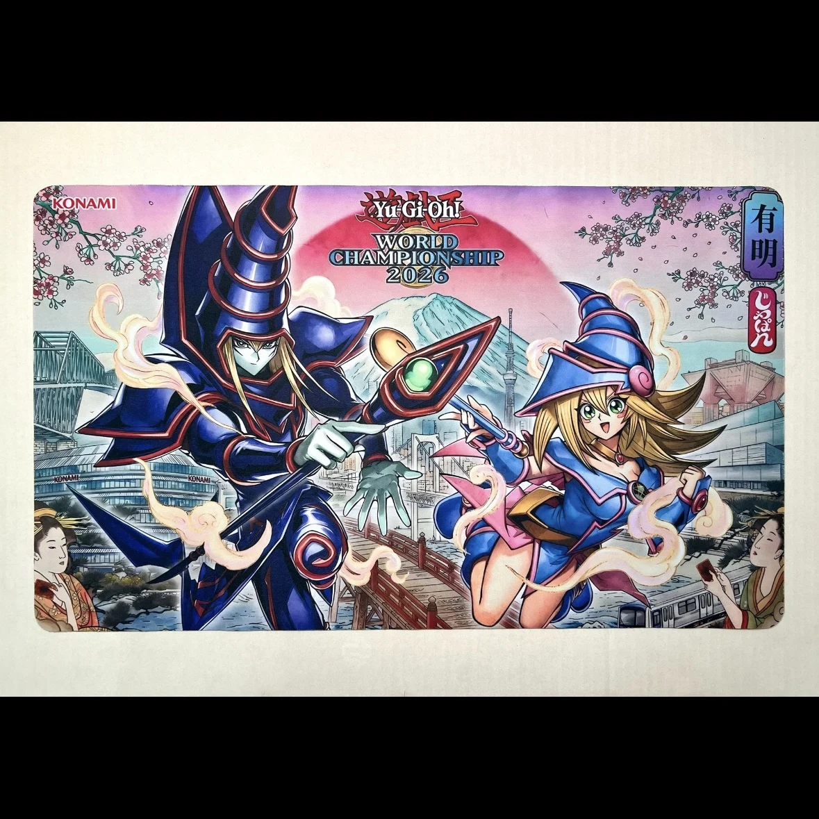 Yu-Gi-Oh! Ukiyo-e Art Variant World Championship 2026 Playmat Dark Magician Dark Magician Girl Rubber Board Game Card Mat Toys