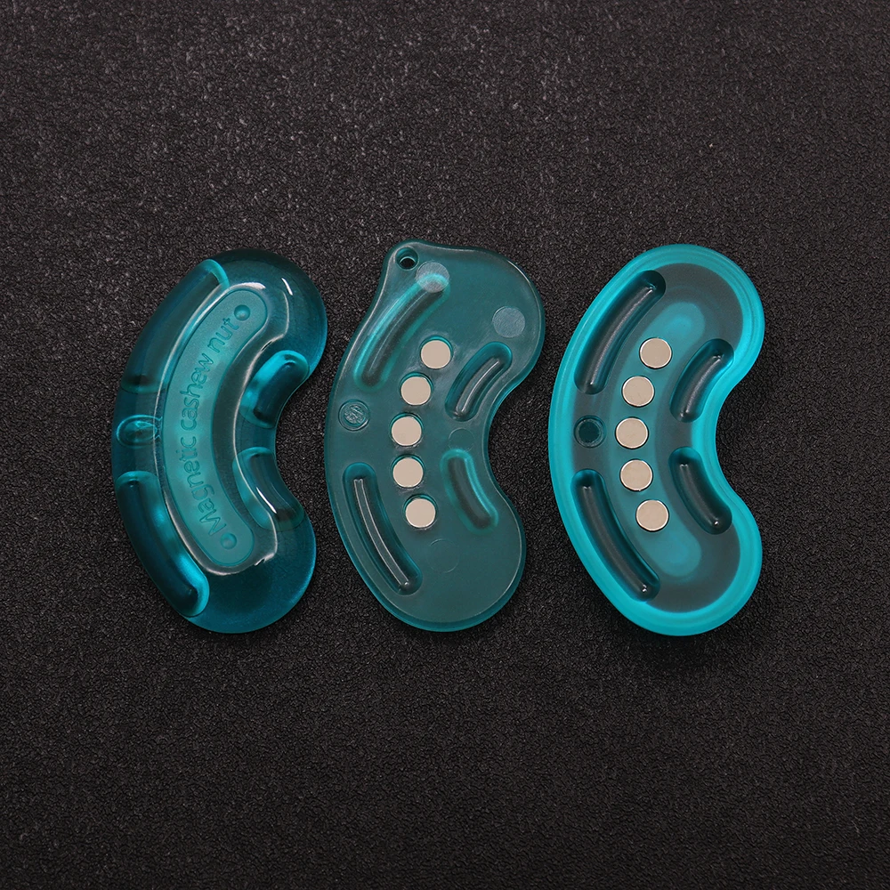 GAO Studio Cashew Fidget Push Slider Luminous Blue EDC Stress Relief Toy Office Magnetic Toys Gift for You