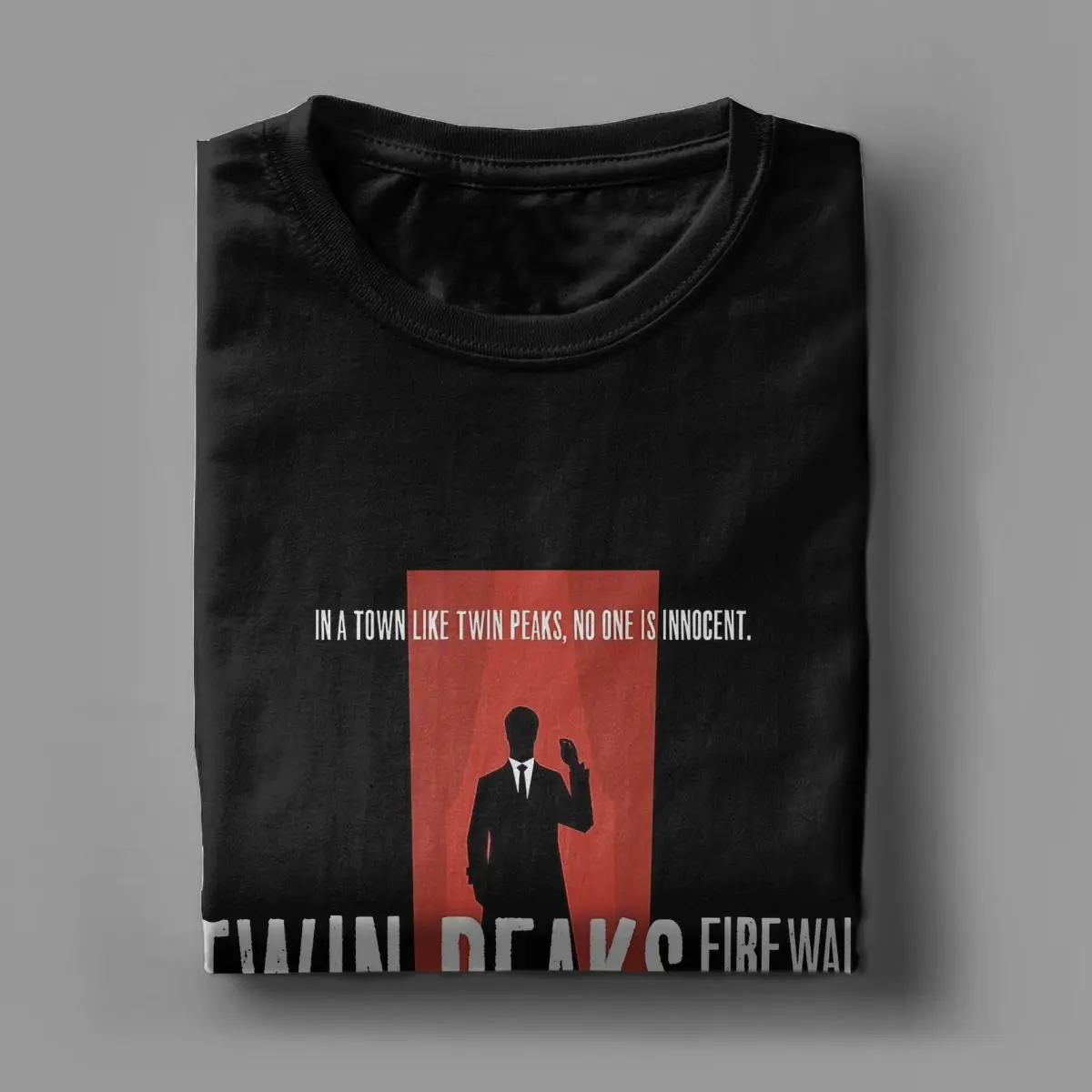 Camisetas con póster de David Lynch para hombres y mujeres, camisas de algodón puro con cuello redondo, Twin Peaks, serie de TV, camiseta de manga