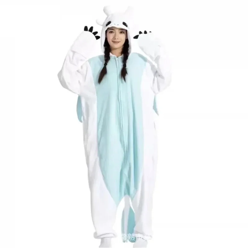 Kigurumi Stram pler Cartoon zahnlose Pyjamas für erwachsene Frauen Männer Tier Pyjamas, wie Sie Ihr Drachen Pyjama Cosplay Kostüm trainieren