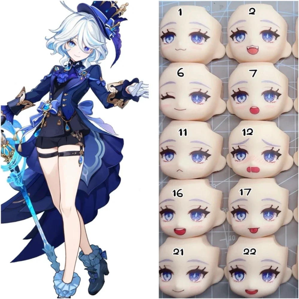 

Anime Game Furina Ob11 Faceplates Fucalors 1/12 YMY Doll Accessories Handmade Water Sticker Faceplate Cosplay