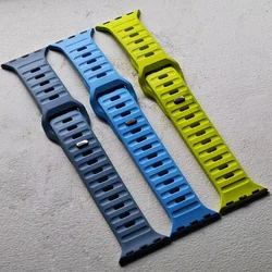 Silicone Strap For Apple Watch Band 44mm Ultra 49mm 45mm 41mm 40mm 42mm 44 45 mm soft sport Watchband iWatch Series 9 7 8 se 6 3