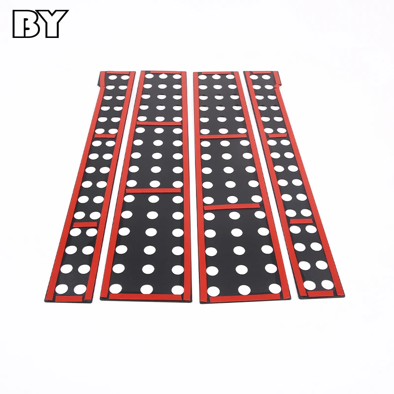 سبائك الألومنيوم سيارة B-عمود غطاء الكسوة العلم نمط العسل لوحة لتويوتا FJ كروزر 2007-2021 اكسسوارات السيارات #4