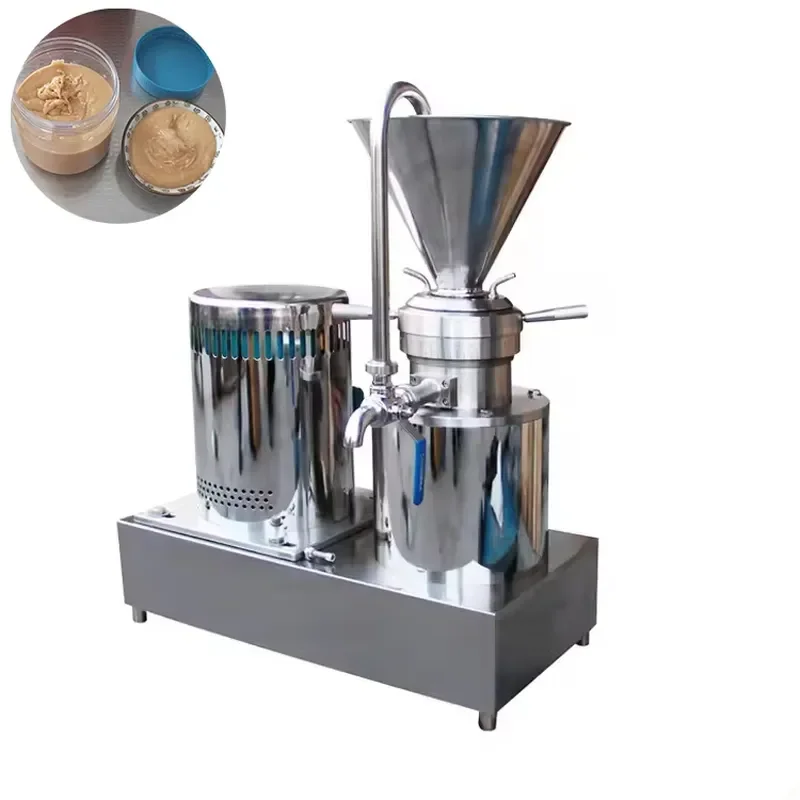 Commercial Electric Small Tahini Paste Processor Almond Cashew Grinding Colloid Mill Peanut Butter Making Machine