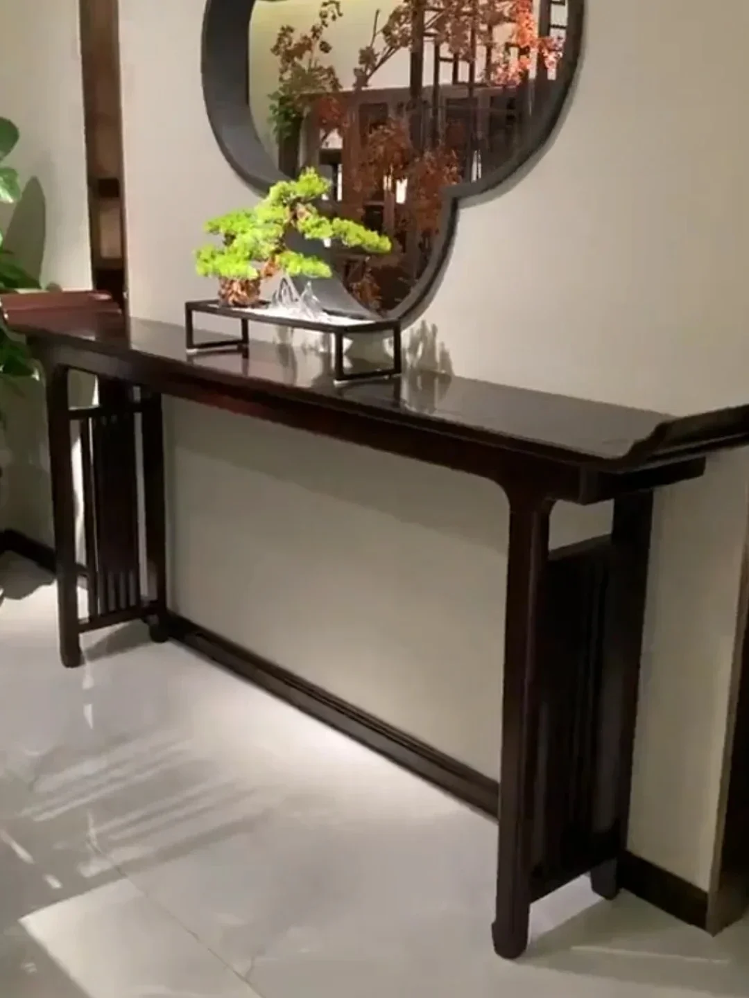 New Chinese Style Ugyen Wood Entrance Table Zen Modern Solid Wood a Long Narrow Table Simple Lobby Altar